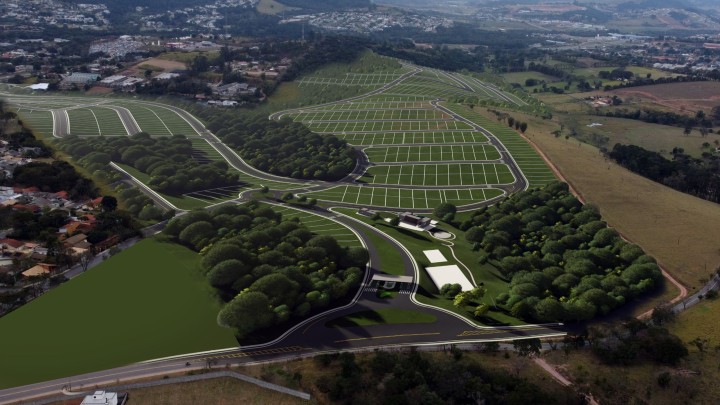 Vista a�rea do Ecoville Club Residence no Jardim dos Pinheiros em Atibaia